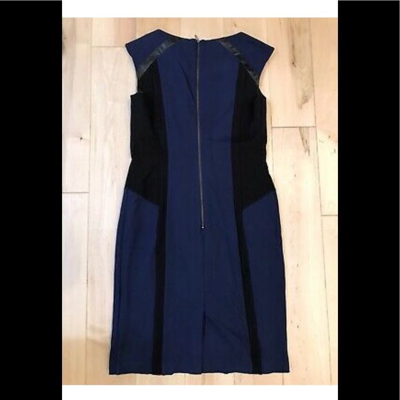 Tribal navy blue & black sheath dress - Picture 2 of 4